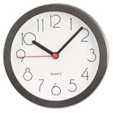 Universal Cubicle Clock 6in Black Velcro Hangers Automatically Resets For D ....