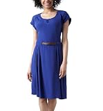 Promod Robe unie plissée ceinturée