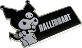 Ralliart Kuromi Hello Kitty Black White Aluminum Emblem Badge Nameplate Decal Rare Japan JDM for Mitsubishi Diamante GSX Lancer EVO 3000GT Eclipse Montero GST Evolution 8 9 10 Galant