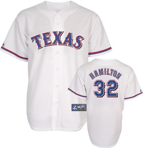 Josh Hamilton Jersey: Youth Majestic Home White Replica #32 Texas Rangers Jersey