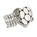 Silvertone Textured Heart Large Stretch Ring