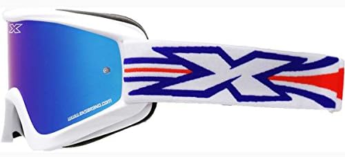 EKS Brand GO-X Limited X Adult Dirt Bike Motorcycle Goggles Eyewear - Red/White/Blue / One Size Fits All