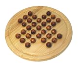 Solitaire board with wooden balls