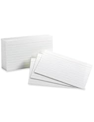 Oxford Ruled Index Cards, 3 x 5 Inches, White, pack of 100