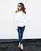 ABD Women's Off Shoulder Bat Wings Loose Pullover Sweater, White, M
