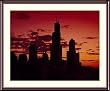 Chicago Silhouette Photograph - Beautiful approx. 24"x28" Framed & Matted Photographic Print by Carol M. Highsmith