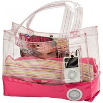 Urbanz Beach Bag  Built-in Speaker – Beach/Pink