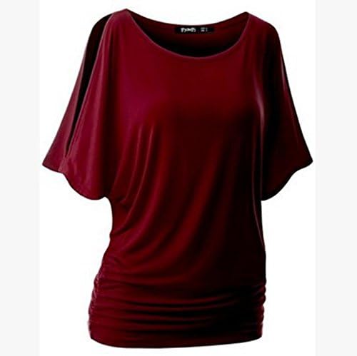 Women's Short Sleeve Crewneck Cut Out Off Shoulder Top