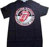 ROLLING STONES - Circle Tongue - Black T-shirt