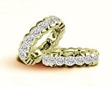 14K Yellow Gold Diamond Eternity Band-GH SI-5.00 Ct.