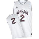adidas Gonzaga Bulldogs White Replica Basketball Jersey