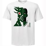 NBA Majestic Brandon Jennings Milwaukee Bucks Logo Man T-Shirt - White (XX-Large)