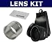 0.40X High Definition Fisheye Lens + Tube Adapter for Olympus SP350 SP310 + 1 Ultra Fine Microfiber Cleaning Cloth GOJA Logo