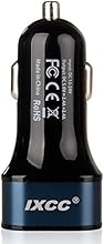 iXCC&reg; Dual USB 4.8 Amp (24 Watt) SMART Universal High Capacity [High Power] [Small Size] FAST Car charger with Exclusive ChargeWise (tm) Technology, for Apple iPhone 4/4s/5s/ 5c/ 5/ 6/ 6 Plus; iPad Air/Air 2, iPad Air mini/mini 3; Samsung Galaxy S5 S4; Note 3 2; the new HTC One (M8); Fire Phone; Google Nexus and More [Navy]