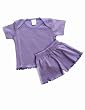 Organic Cotton Shorts & Top Set (Lavender/Cranberry)