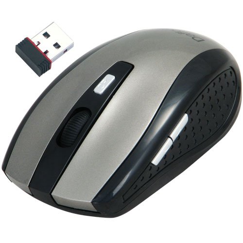 Daffodil WMS325 Wireless Optical Mouse 2.4GHz - Cordless 5 Button PC Mouse with Scrollwheel and Adjustable Sensitivity (MAX 1600dpi) - For Laptop / Netbook / Desktop Computers - Supported by: Microsoft Windows (7 / XP / Vista) and Apple MAC (OS X +) - Battery Powered (2xAAA Inc.)