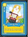 Ganz WebKinz Trading Card #18 Gold and White Cat - Mint Condition - Shipped in Protective Case!