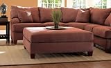 Canyon Ottoman (Microsuede Sienna) (52W x 20H x 52D)