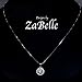 Designs by ZaBelle Hearts and Arrows Cut 0.6 Carat AAA CZ Diamond Pendant Necklace - Round…