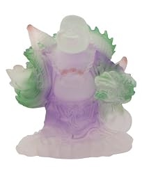 Frosted Standing Happy Buddha Statue with Dragon