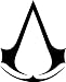 Assassin's Creed logo - 5.5 BLACK Sticker Decal - NOTEBOOK, LAPTOP, IPAD, WINDOW, WALL, CAR, TRUCK, MOTORCYCLE