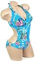 Sexy Trendy Cute Summer Turquoise Tattoo Print Print Monokini One-piece Bathing Suit Swimsuit Swimwear