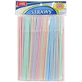 The Home Store Multicolored Flexible Plastic Straws, 180-ct. Pack