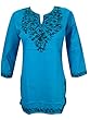 Indian Tunic Top Womens Kurta Kashmiri Embroidered Cotton Boho Blouse S Sz Indian Tunic Top Womens Kurta Kashmiri Embroidered Cotton Boho Blouse S Sz
