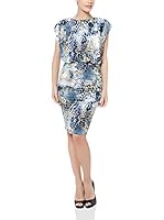 The Jersey Dress Company Vestido 3330 (Azul / Multicolor)