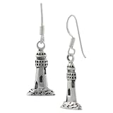 Sterling Silver Lighthouse Earrings