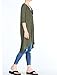 Mordenmiss Women's Half Sleeve High Low Loose Tunic Tops Casual Tee Shirts Army Green-XXL
