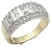 Cubic Zirconia Bands - Two Tone 14k gold plated CZ Band/Ring