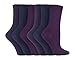 Sock Snob 6 Pairs Ladies Womens Casual Cotton Rich Solid Plain Color Dress Socks PL30