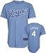Alex Gordon Jersey: Adult 2010 Majestic Alternate Light Blue Replica #4 Kansas City Royals Jersey - Small