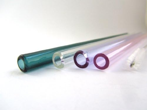 Glass Straws- Set of 4 Colors- Glass Drinking Straws