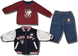 Snoopy University Varsity Jacket, Jeans and L/S T - 3 pc set for infants - 18 Months
