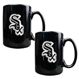Chicago White Sox 2pc Black Ceramic Mug Set - Primary Logo MLB Baseball