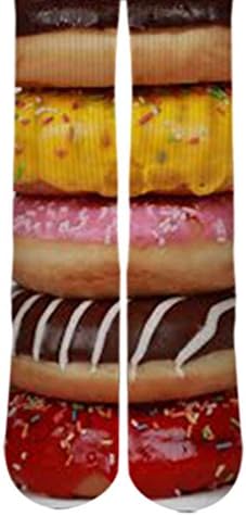 DopeSox Men's Cool Funky Donut Socks One Size (6-12) White
