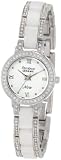Armitron NOW Women's 753919WTSV Swarovski Crystal Accented Silver-Tone and White Ceramic Watch