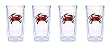 Tervis Tumbler Red Crab 16-Ounce Double Wall Insulated Tumbler, Set of 4
