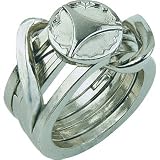 Hanayama USHY16 Ring 2 Cast Metal Brain Teaser Puzzle