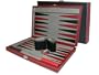 18" Black Leatherette Backgammon Set