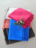 100% 4 PLY JUJU PASHMINA THROW BLANKET 50 x 100 - Royal Blue