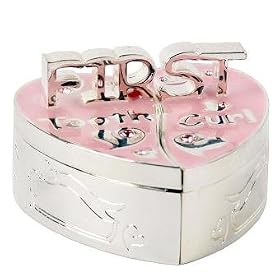First Tooth and Curl Trinket Box for Baby Girl