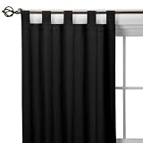 Casual Home Window Pair Black Tab Top 84X63