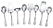 Gourmet Basics by Mikasa 5181046 Kaylee 8-Piece Stainless Steel Hostess Serving Utensil Set