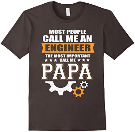 Men's Engineer Dad - Father's Day Tshirt Large Asphalt