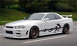 Car Vinyl Side Graphic Tribal Turbo 116