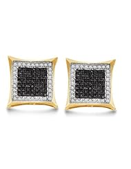 0.50 cttw. Diamond Micro Pave Earring 10K Yellow Gold