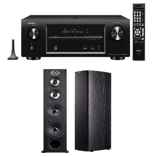 Denon AVR-X4000 In-command 7.2-Channel 4K Ultra HD Networking Home Theater Receiver Plus a Pair of Polk Audio TSx 550T Floorstanding Speakers